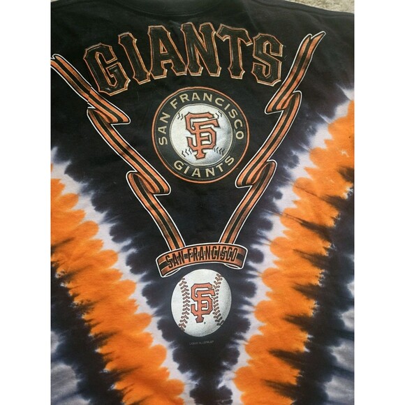 Vintage Majestic San Francisco Giants Liquid Blu Tie Dye Shirt Men’s L NWT - Picture 7 of 7